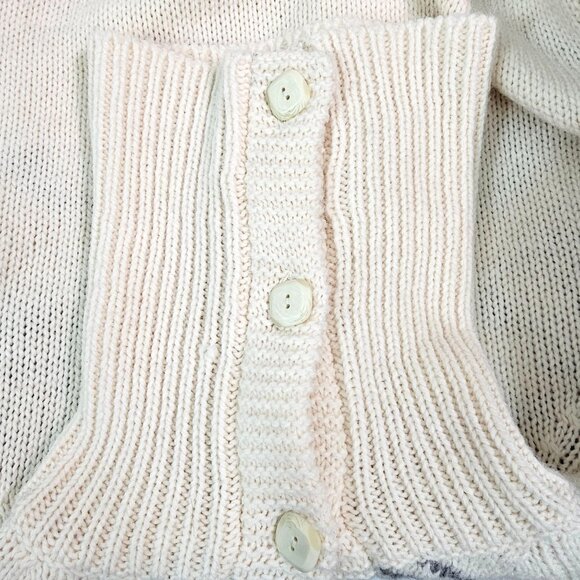 Columbia Womens Sz L Turtle Neck FairIsle Aztec Cardigan Sweater Wool blend EUC - Picture 8 of 12